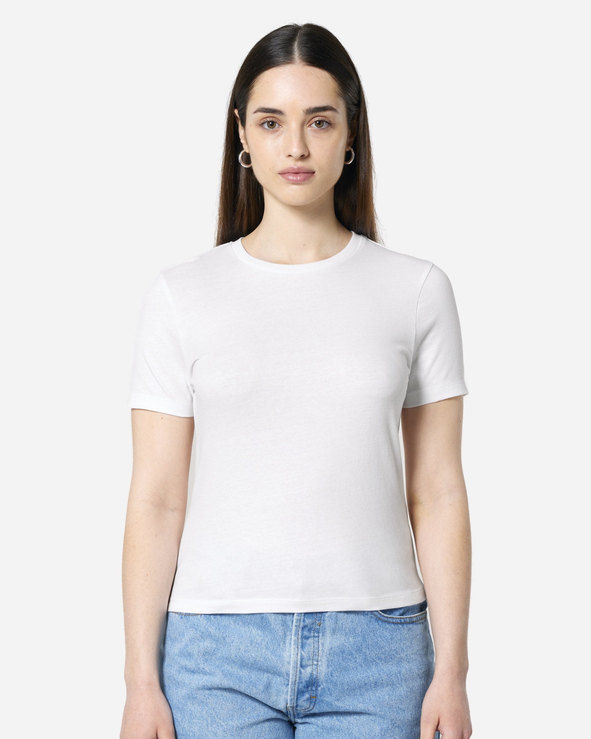 T-shirt femme Stella Ella porté, coloris White