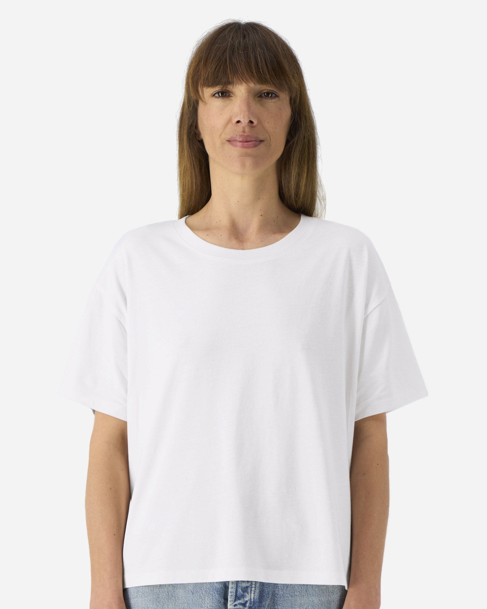 T-shirt femme Stella Etta porté, coloris White