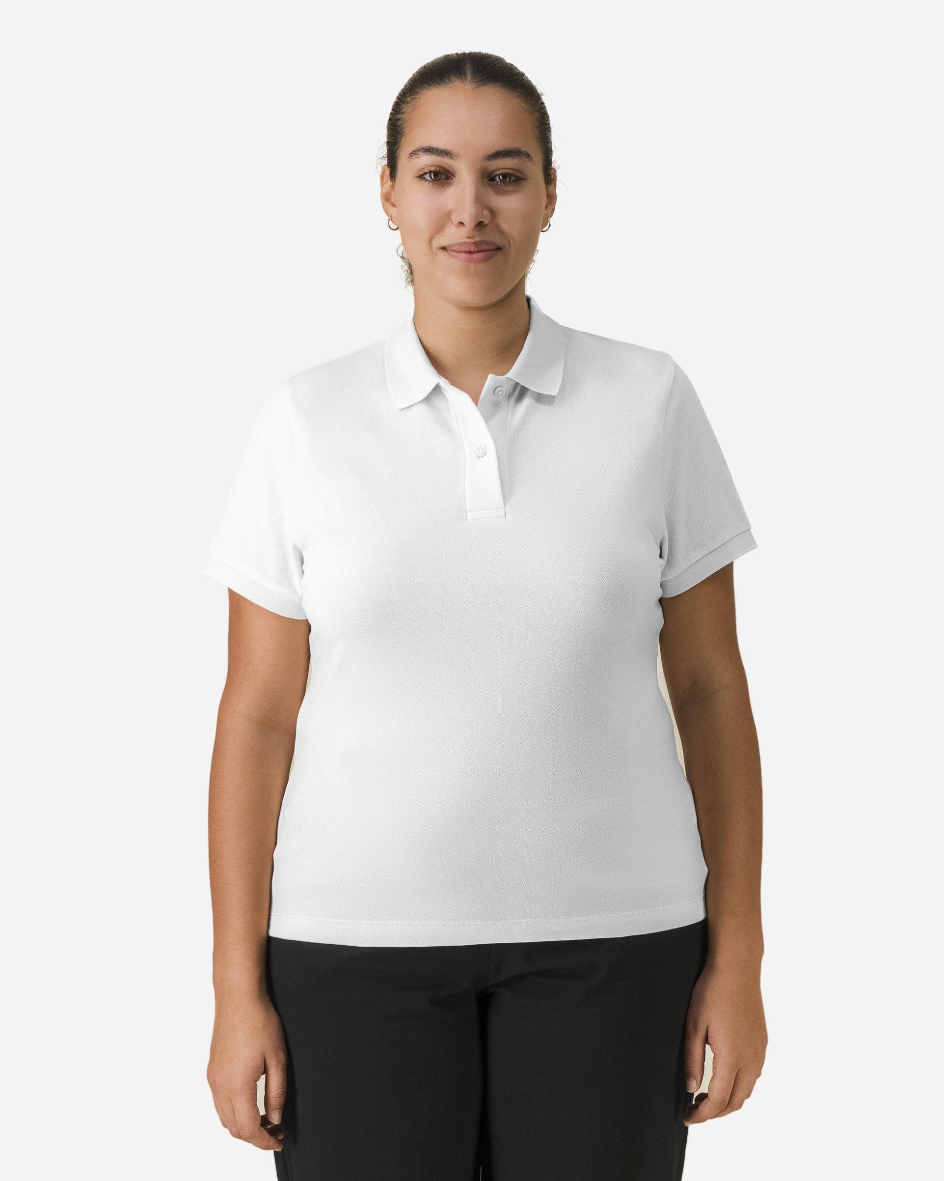 Polo femme Stella Coaster porté, coloris White