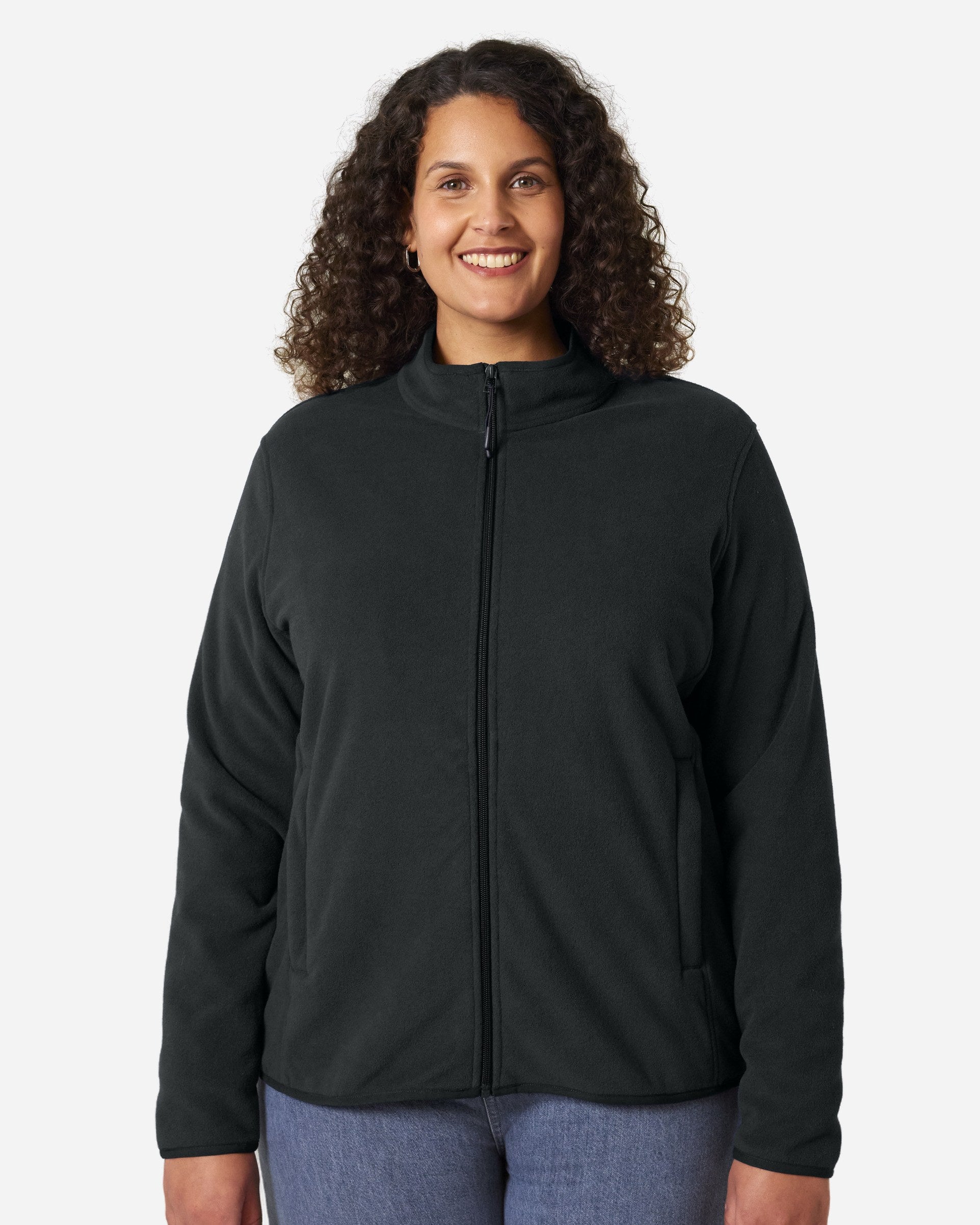 Veste polaire femme Stella Guider porté, coloris Black