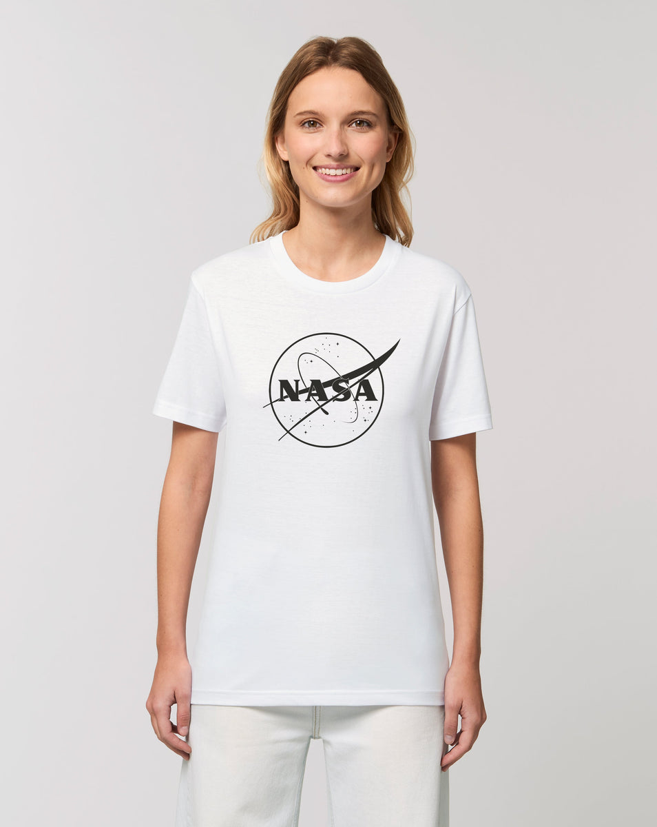 TSHIRT THEBR-LOGO NASA BLACK AND WHITE