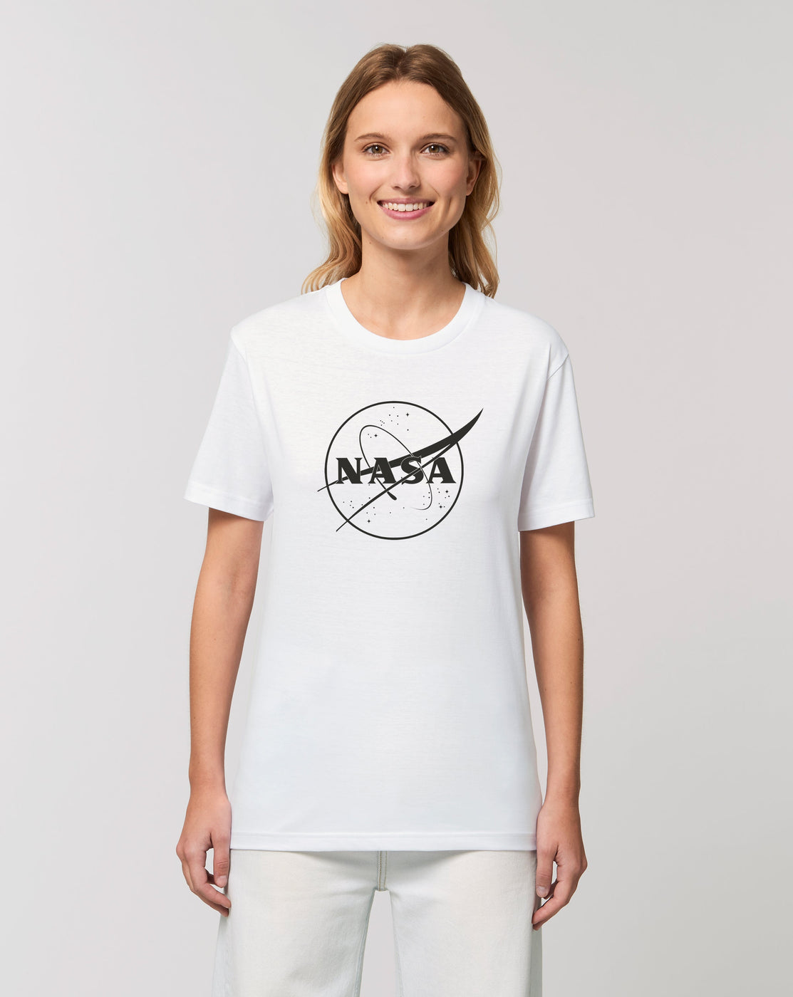 TSHIRT THEBR-LOGO NASA BLACK AND WHITE