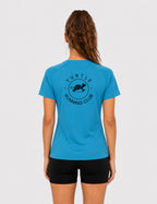 T-shirt femme - Bleu logo noir
