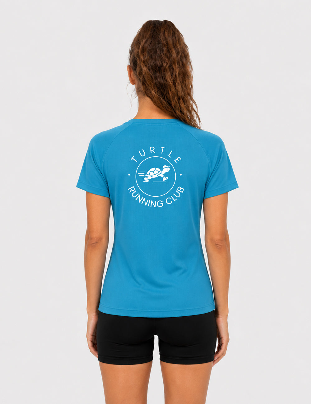 T-shirt femme - Bleu logo blanc
