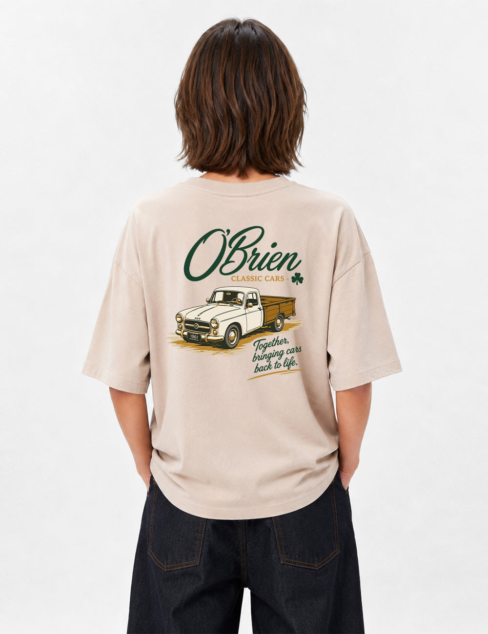 T-shirt O'Brien Classic Cars - Beige