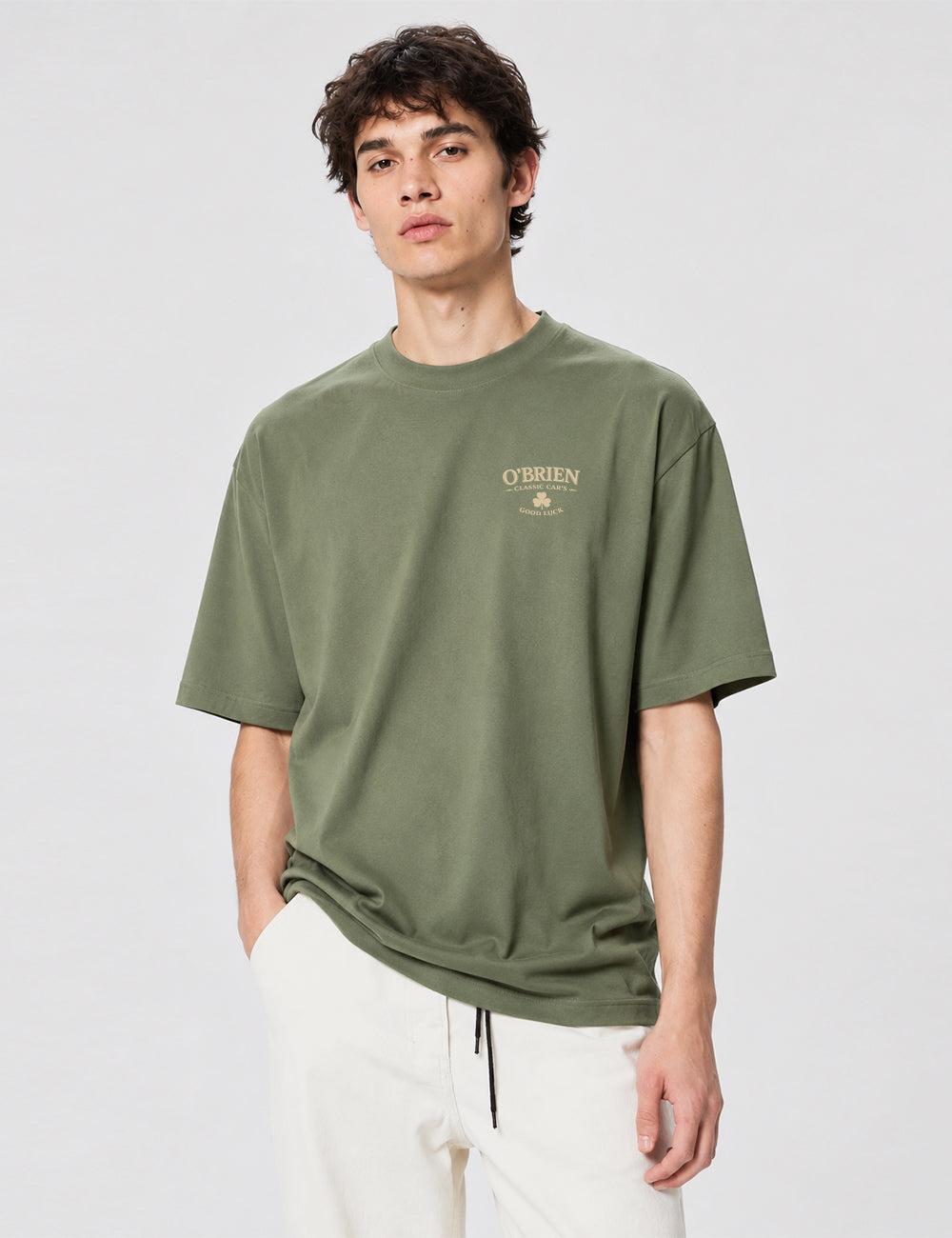 T-shirt O'Brien Classic Cars - Khaki