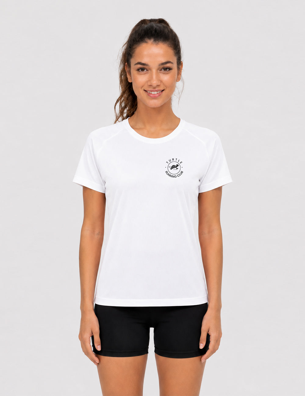 T-shirt femme - Blanc logo noir