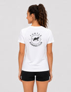 T-shirt femme - Blanc logo noir
