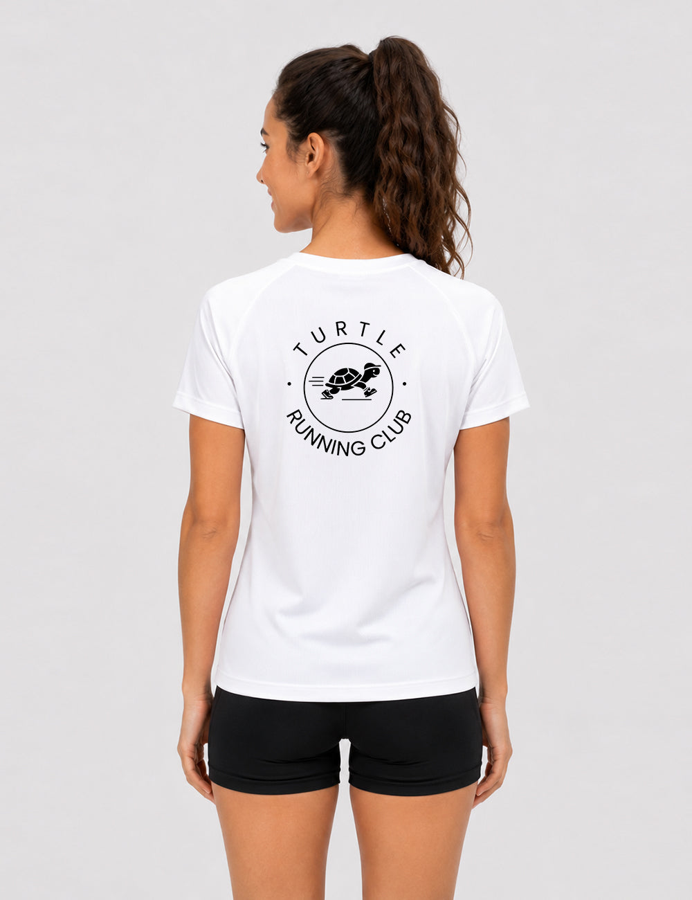 T-shirt femme - Blanc logo noir