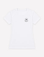 T-shirt femme - Blanc logo noir