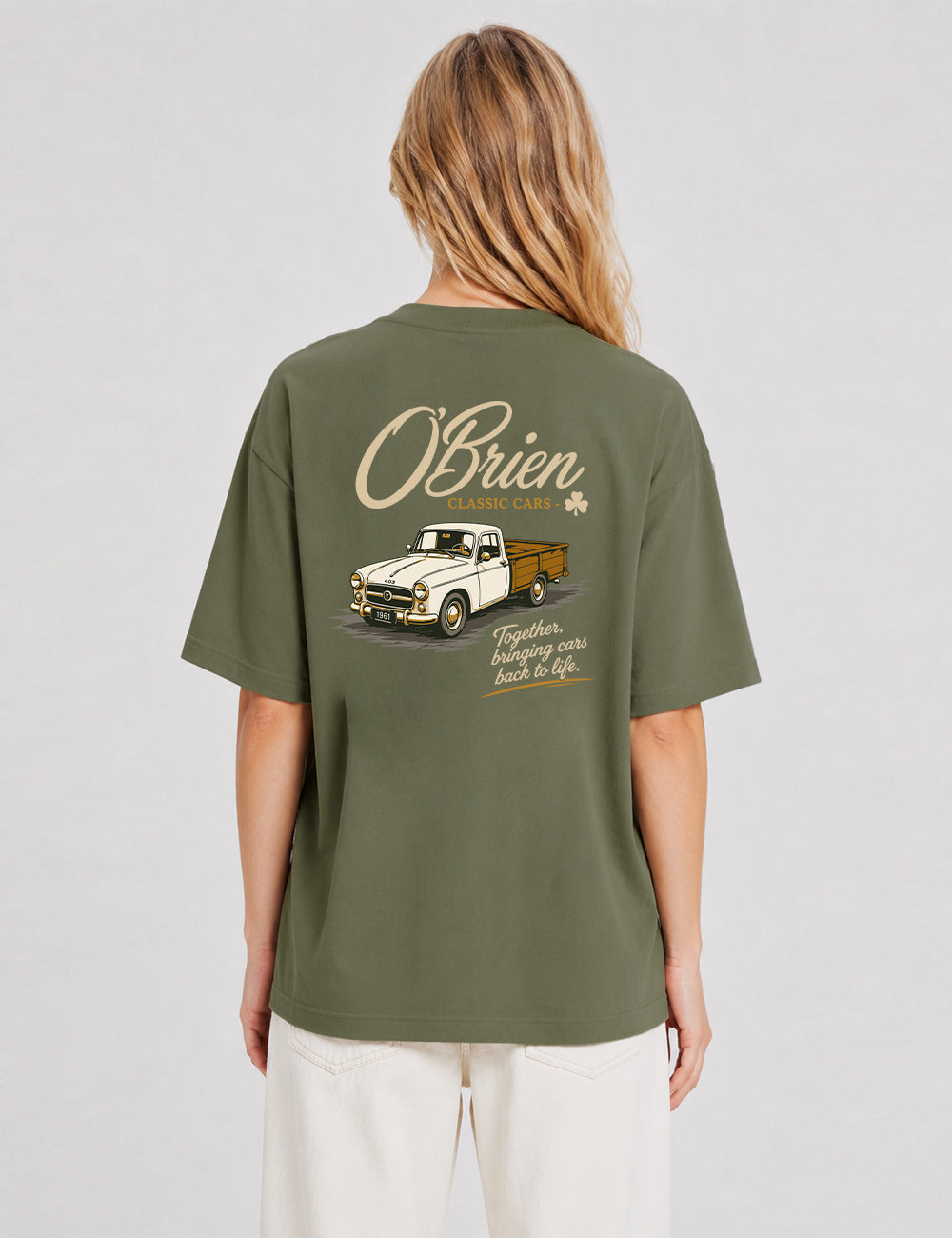 T-shirt O'Brien Classic Cars - Khaki