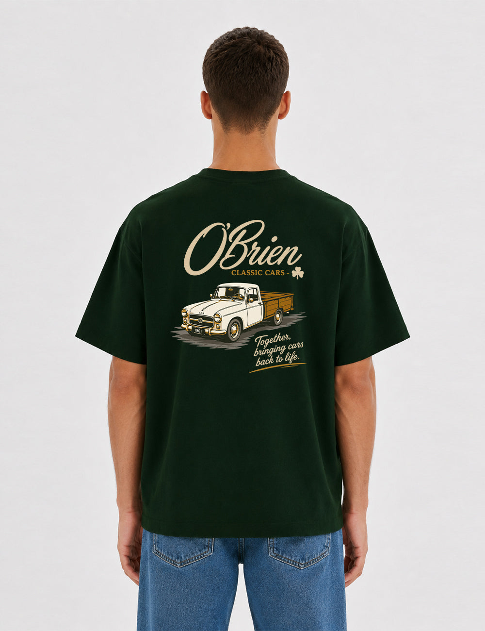 T-shirt O'Brien Classic Cars - Vert foncé