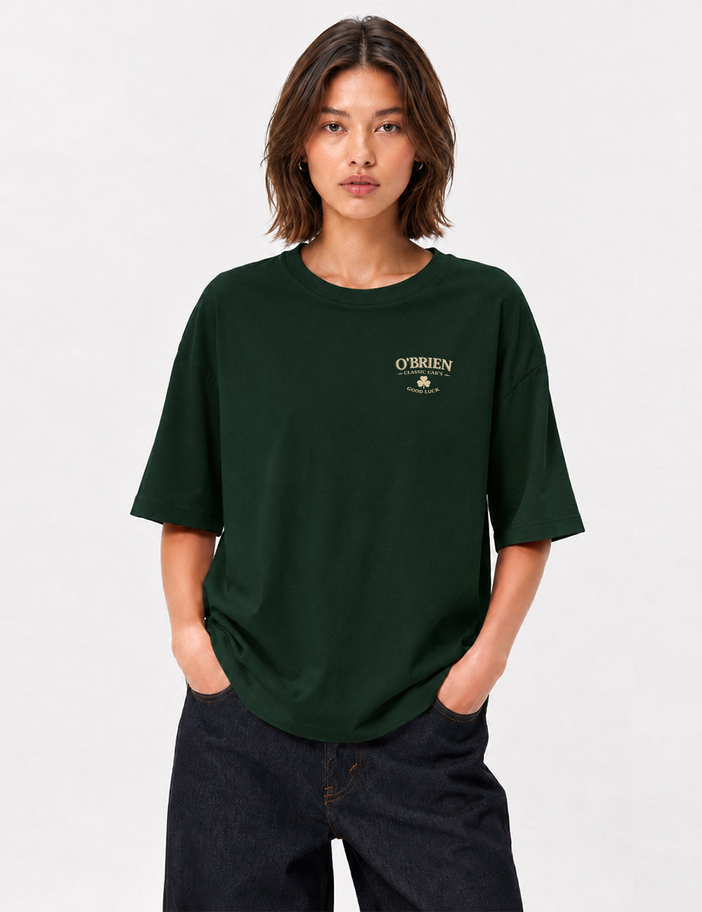T-shirt O'Brien Classic Cars - Vert foncé