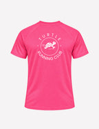 T-shirt homme - Rose néon logo blanc - Turtle Running Club