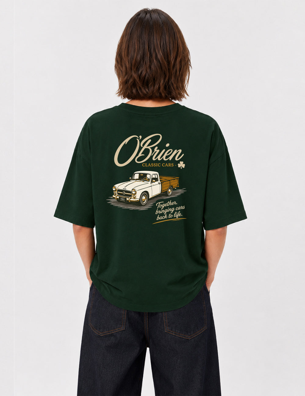 T-shirt O'Brien Classic Cars - Vert foncé