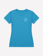 T-shirt femme - Bleu logo blanc