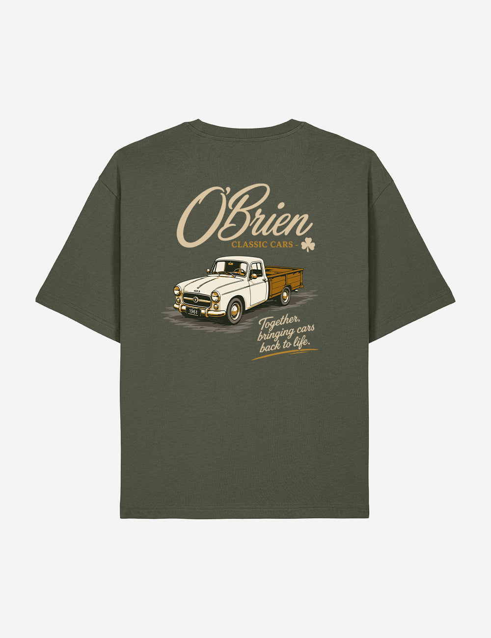 T-shirt O'Brien Classic Cars - Khaki