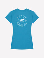 T-shirt femme - Bleu logo blanc