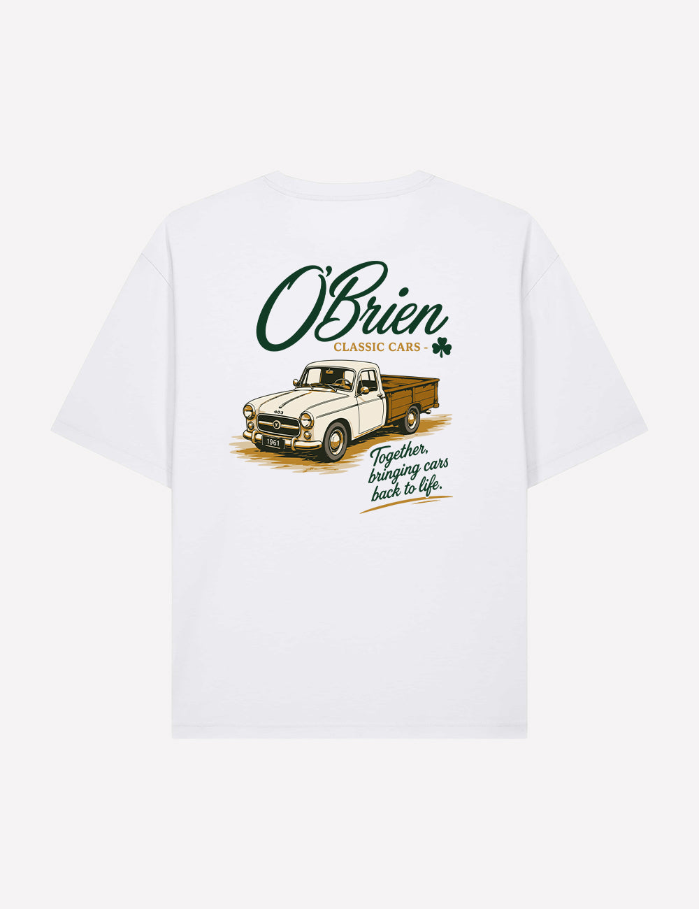 T-shirt O'Brien Classic Cars - Blanc