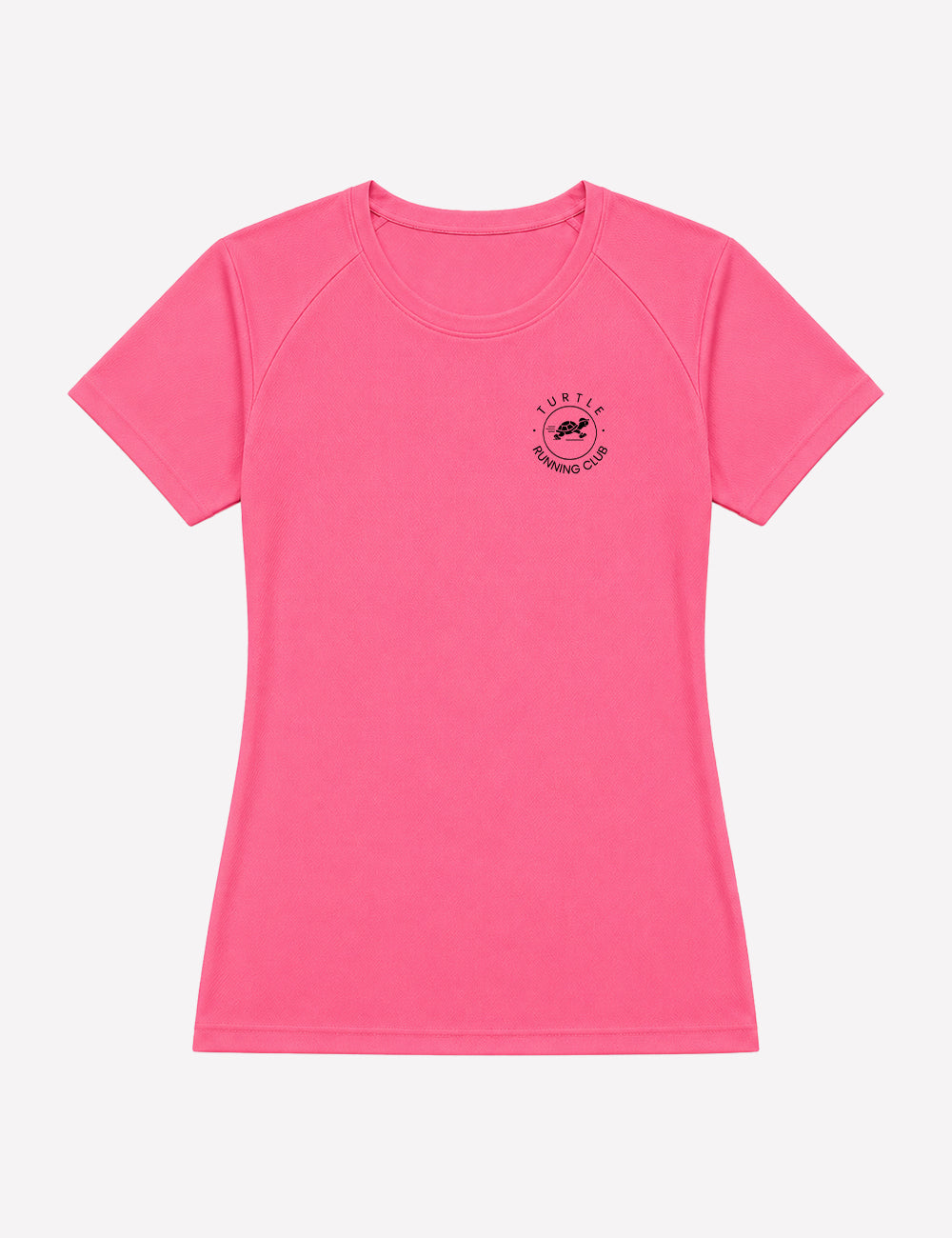 T-shirt femme - Rose néon logo noir