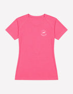 T-shirt femme - Rose néon logo blanc