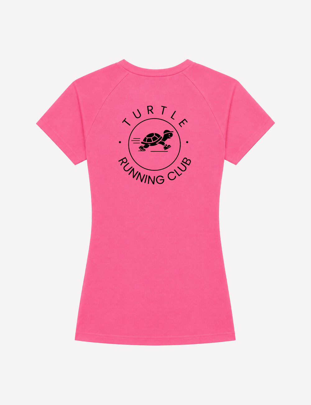 T-shirt femme - Rose néon logo noir