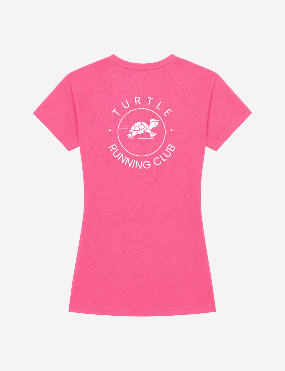 T-shirt femme - Rose néon logo blanc