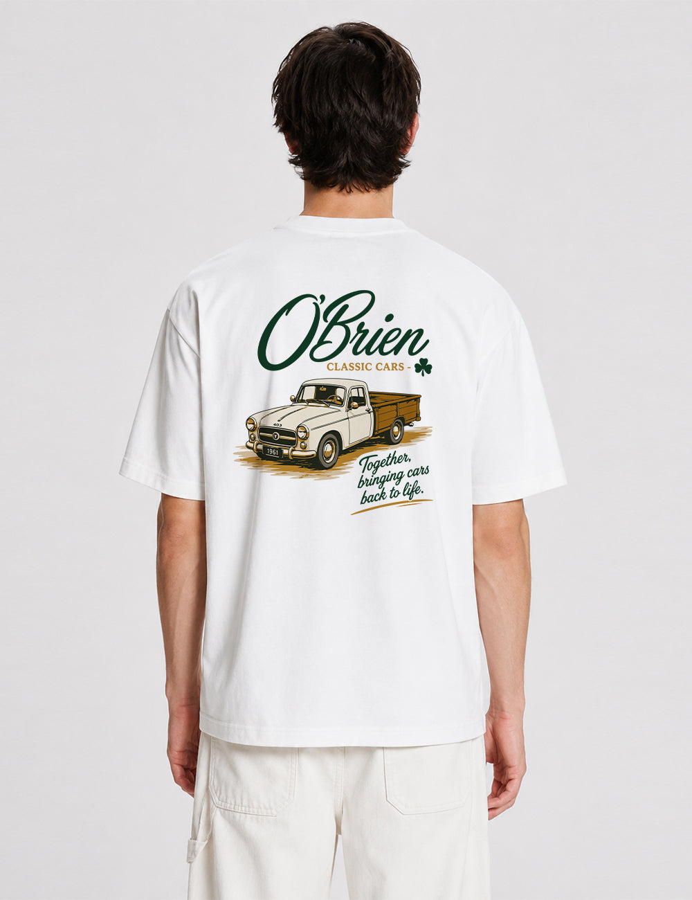 T-shirt O'Brien Classic Cars - Blanc