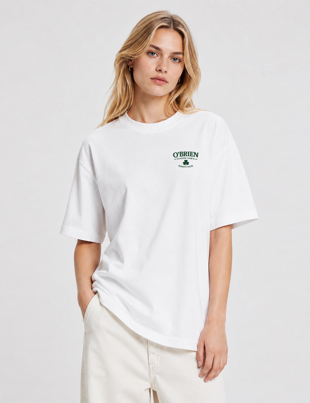T-shirt O'Brien Classic Cars - Blanc