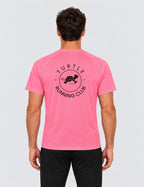 T-shirt homme - Rose néon logo noir - Turtle Running Club