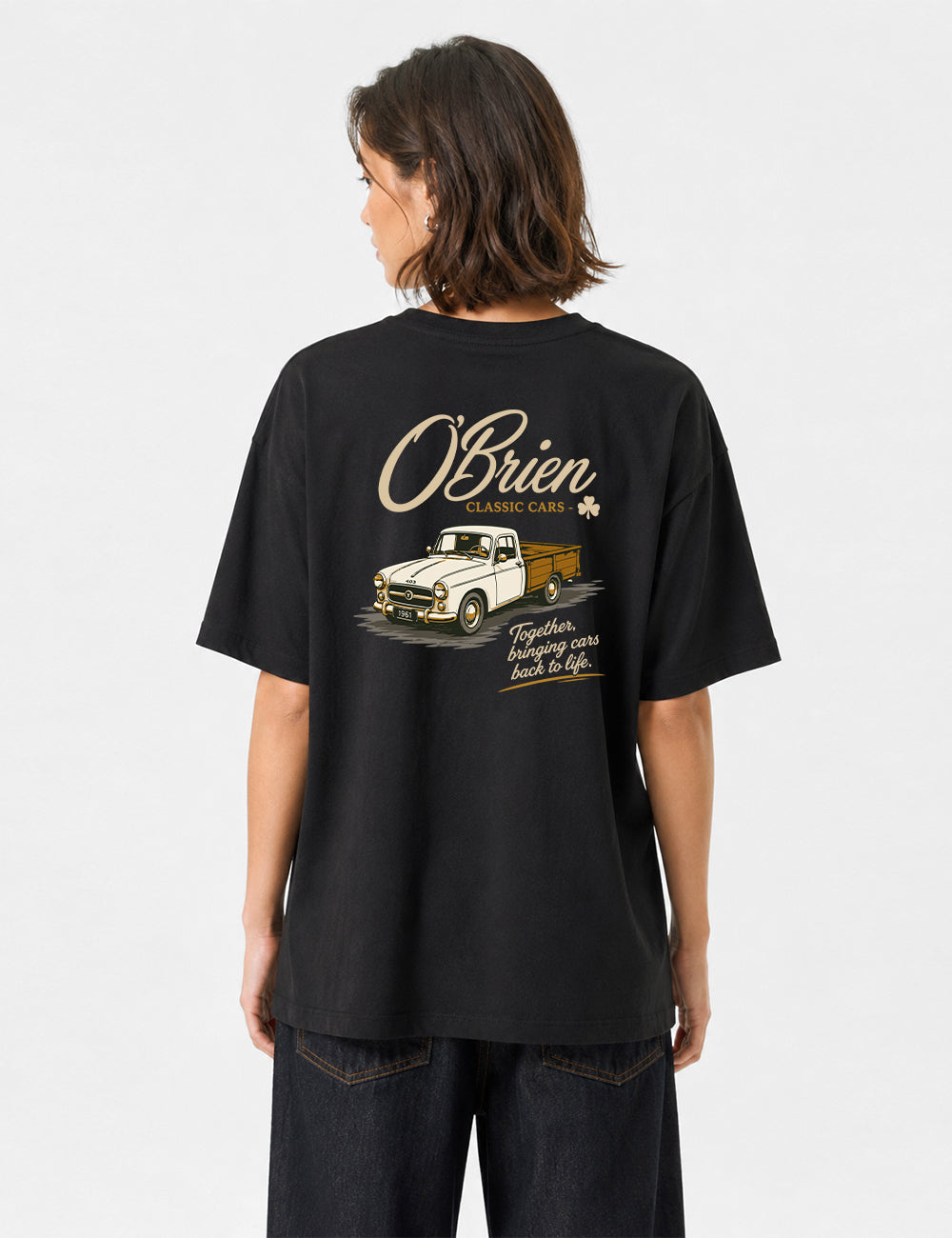 T-shirt O'Brien Classic Cars - Noir