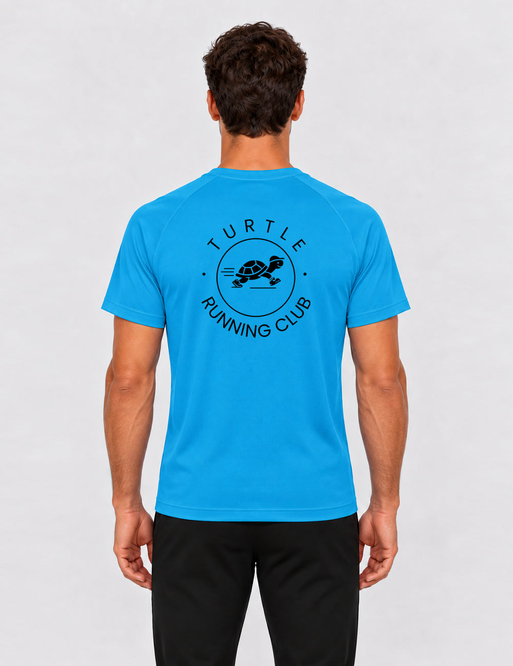 T-shirt homme - Bleu logo noir - Turtle Running Club