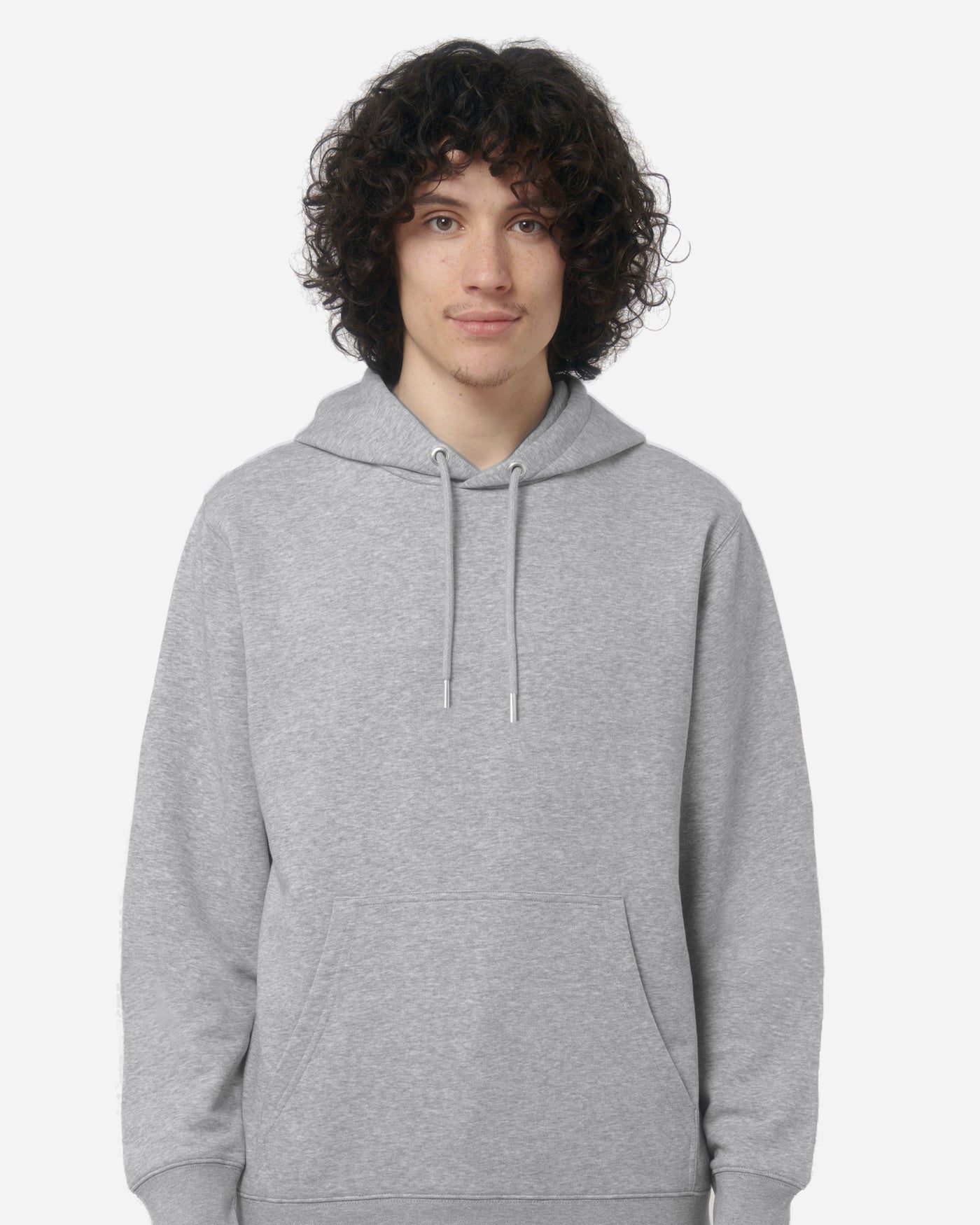 Sweat à capuche unisexe Archer porté, coloris Heather Grey