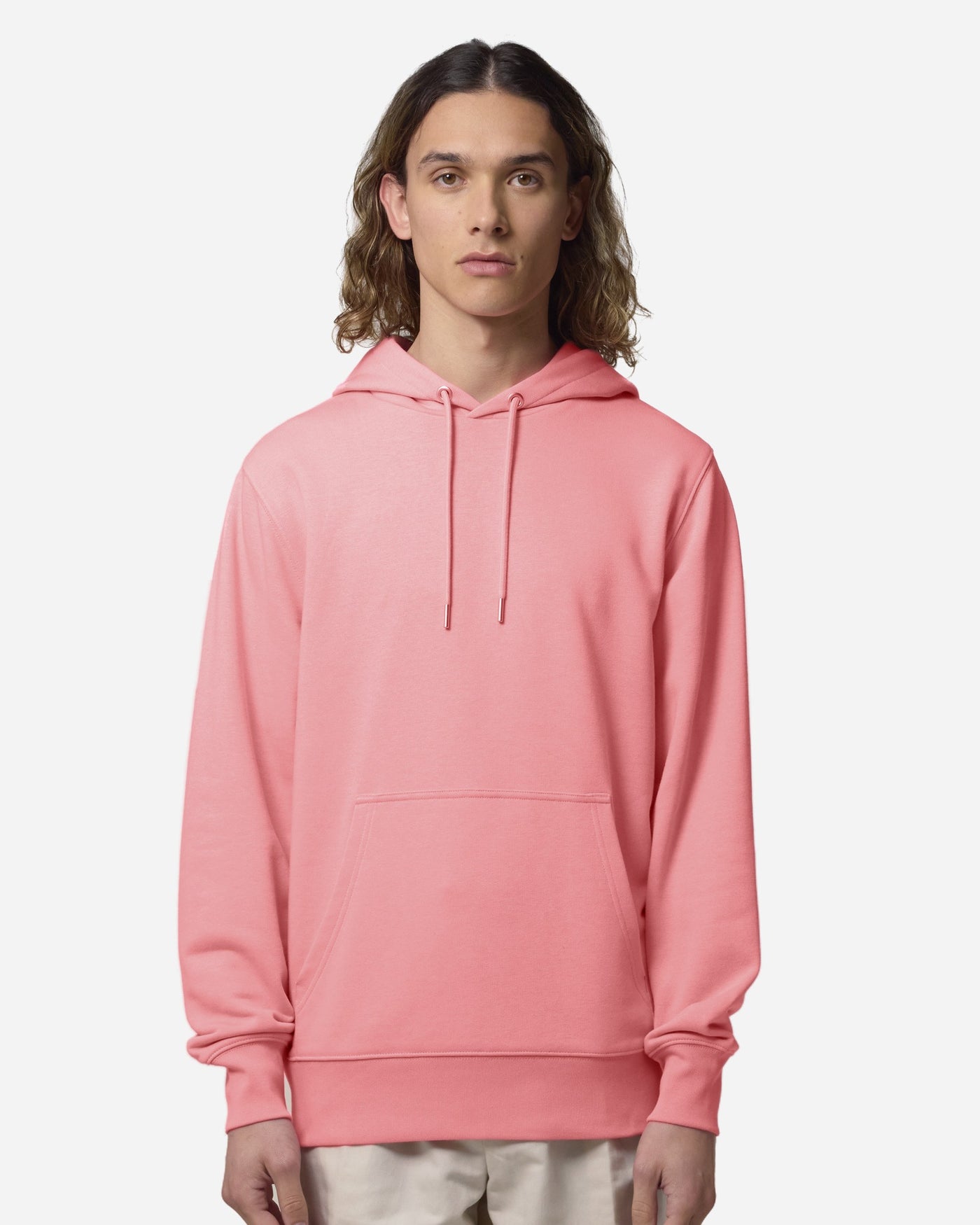 Sweat à capuche unisexe Archer porté, coloris Pink Joy