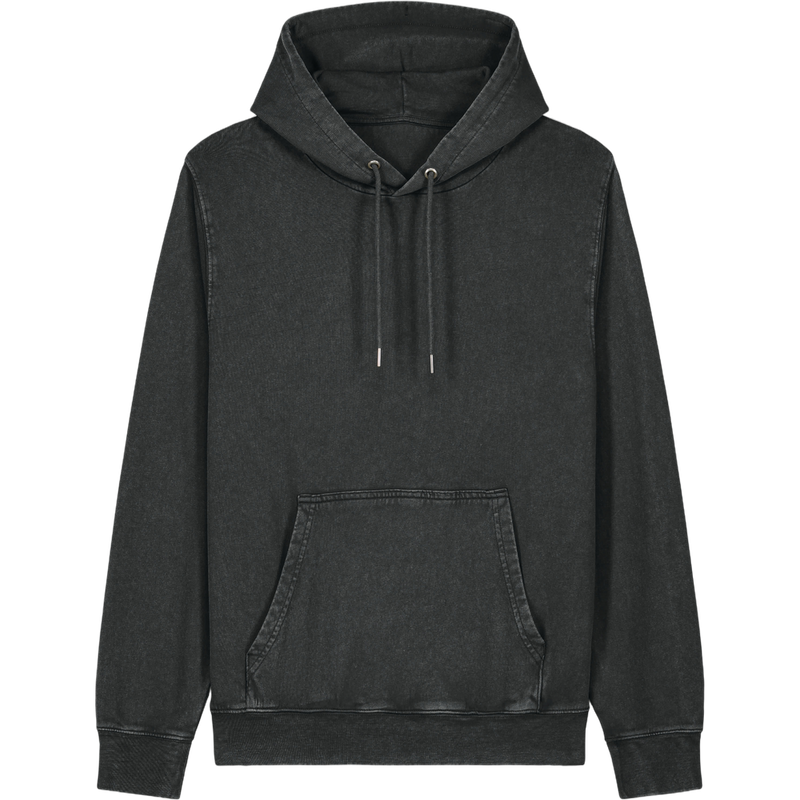 Sweat à capuche unisexe Archer Vintage à plat, coloris G. Dyed Black Rock