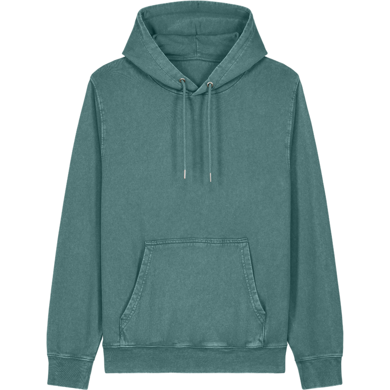 Sweat à capuche unisexe Archer Vintage à plat, coloris G. Dyed Hydro