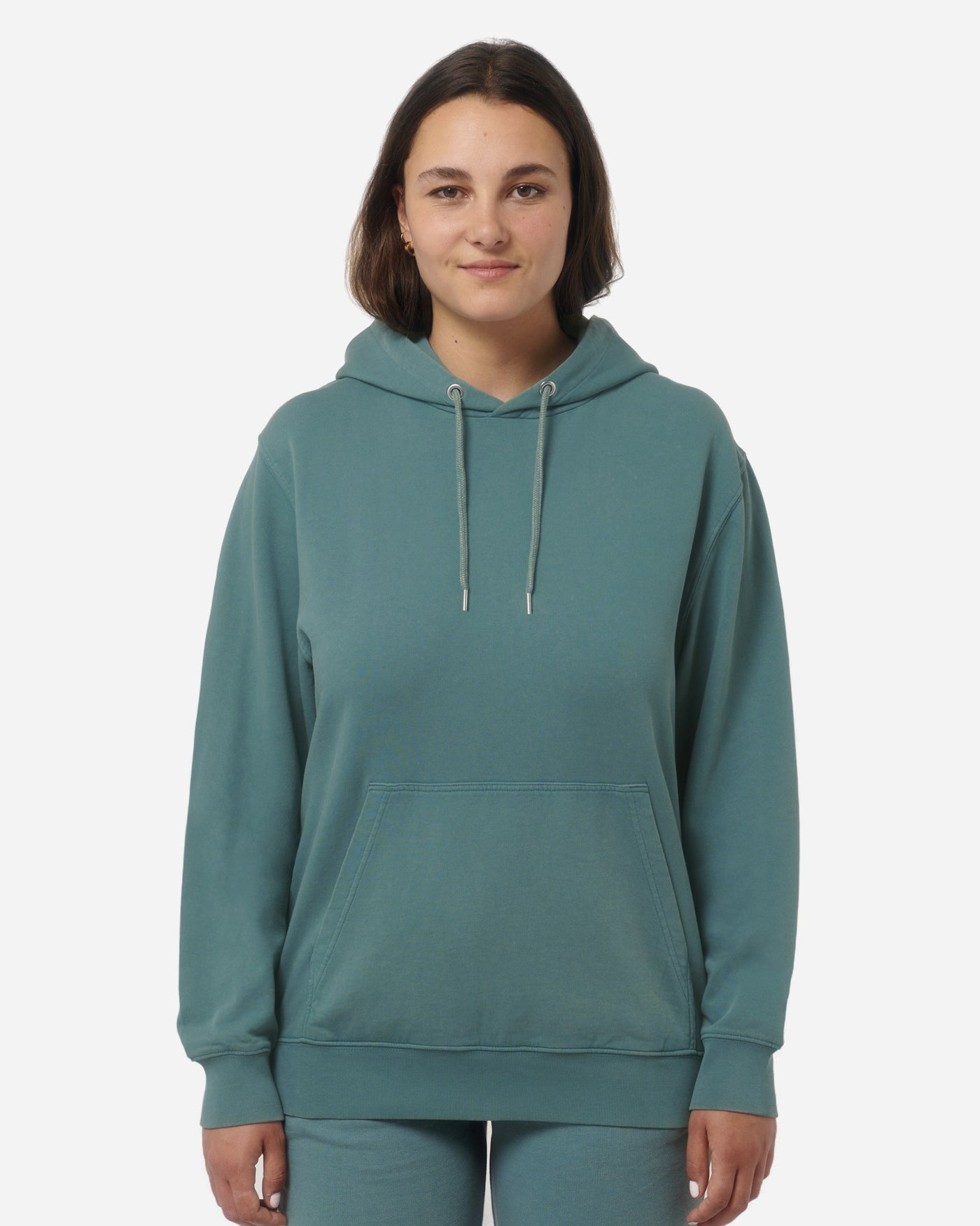 Sweat à capuche unisexe Archer Vintage porté, coloris G. Dyed Hydro