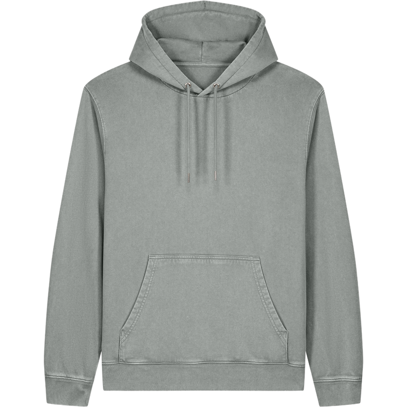 Sweat à capuche unisexe Archer Vintage à plat, coloris G. Dyed Misty Grey