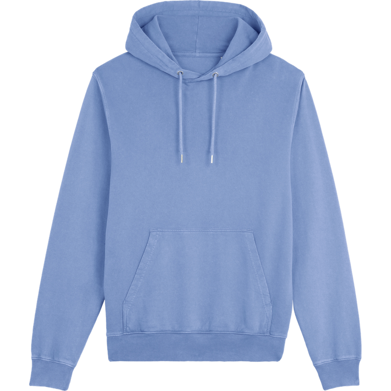 Sweat à capuche unisexe Archer Vintage à plat, coloris G. Dyed Swimmer Blue