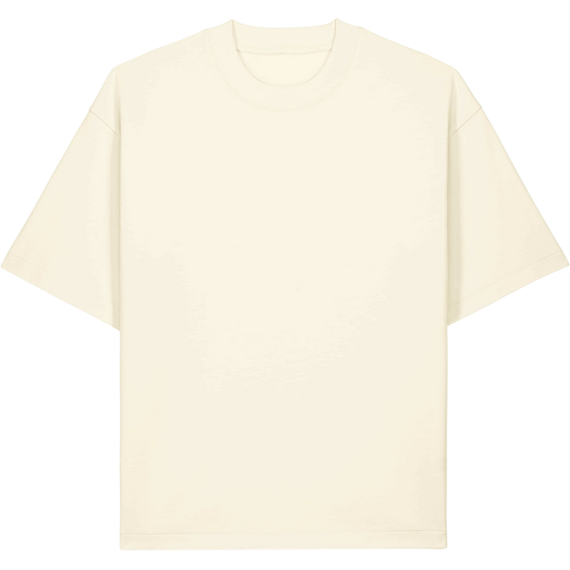 T-shirt unisexe Asher à plat, coloris Cream