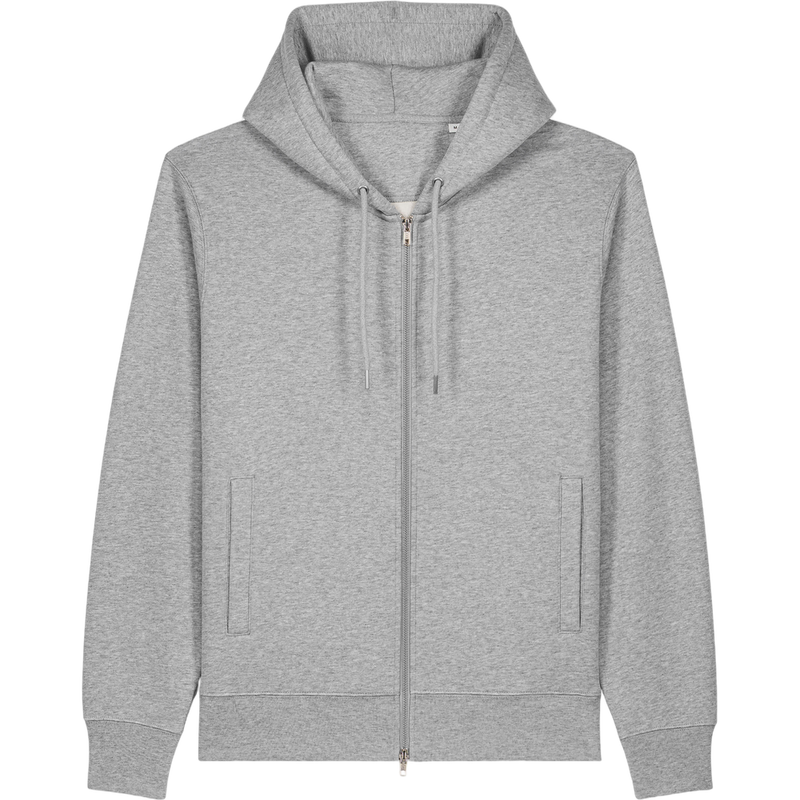 Sweat à capuche zippé unisexe Astor à plat, coloris Heather Grey