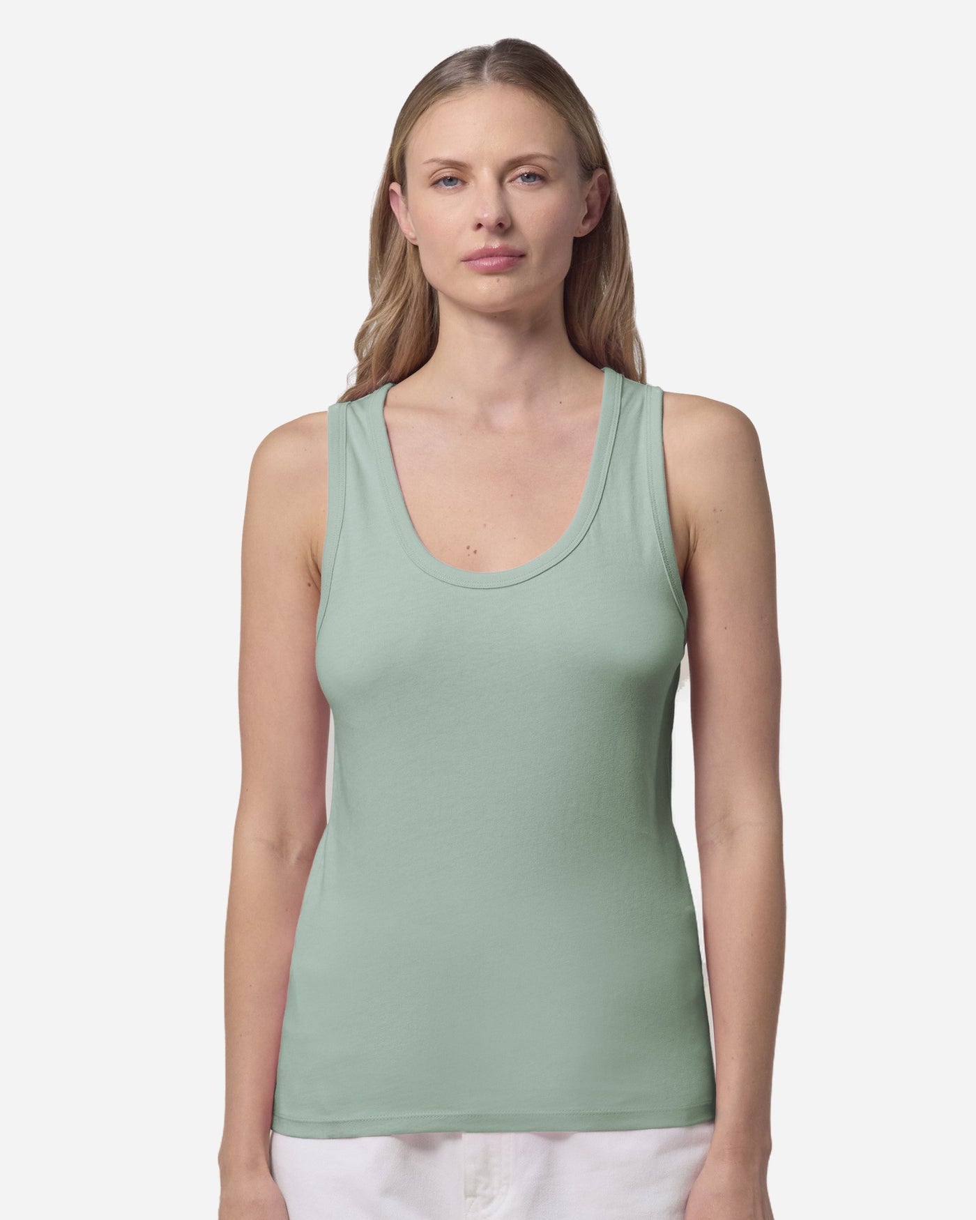 Débardeur femme Stella Ava porté, coloris Aloe