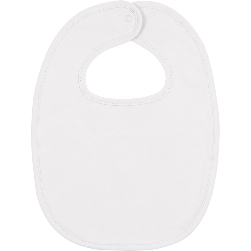 Bavoir bébé Baby Bib à plat, coloris White