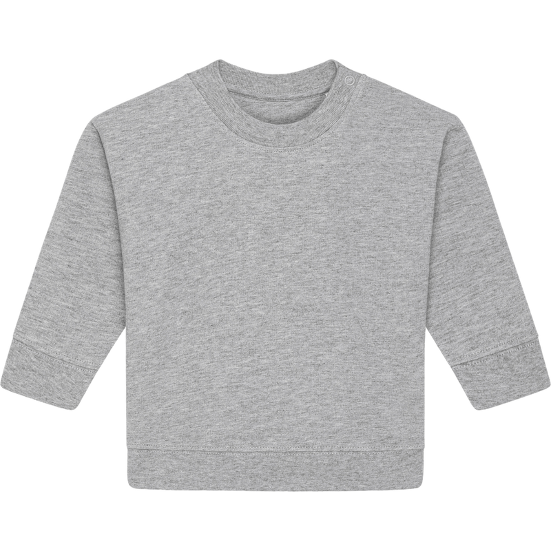 Sweat bébé Baby Changer à plat, coloris Heather Grey