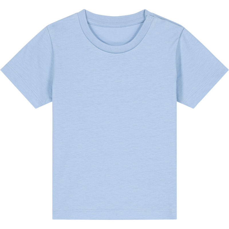 T-shirt bébé Baby Creator à plat, coloris Blue Soul