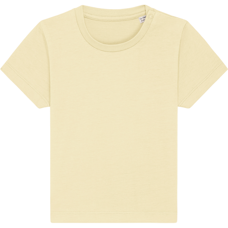 T-shirt bébé Baby Creator à plat, coloris Butter