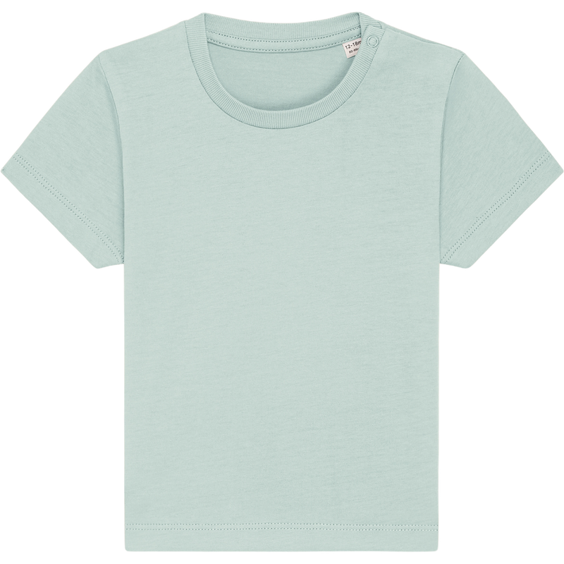 T-shirt bébé Baby Creator à plat, coloris Caribbean Blue