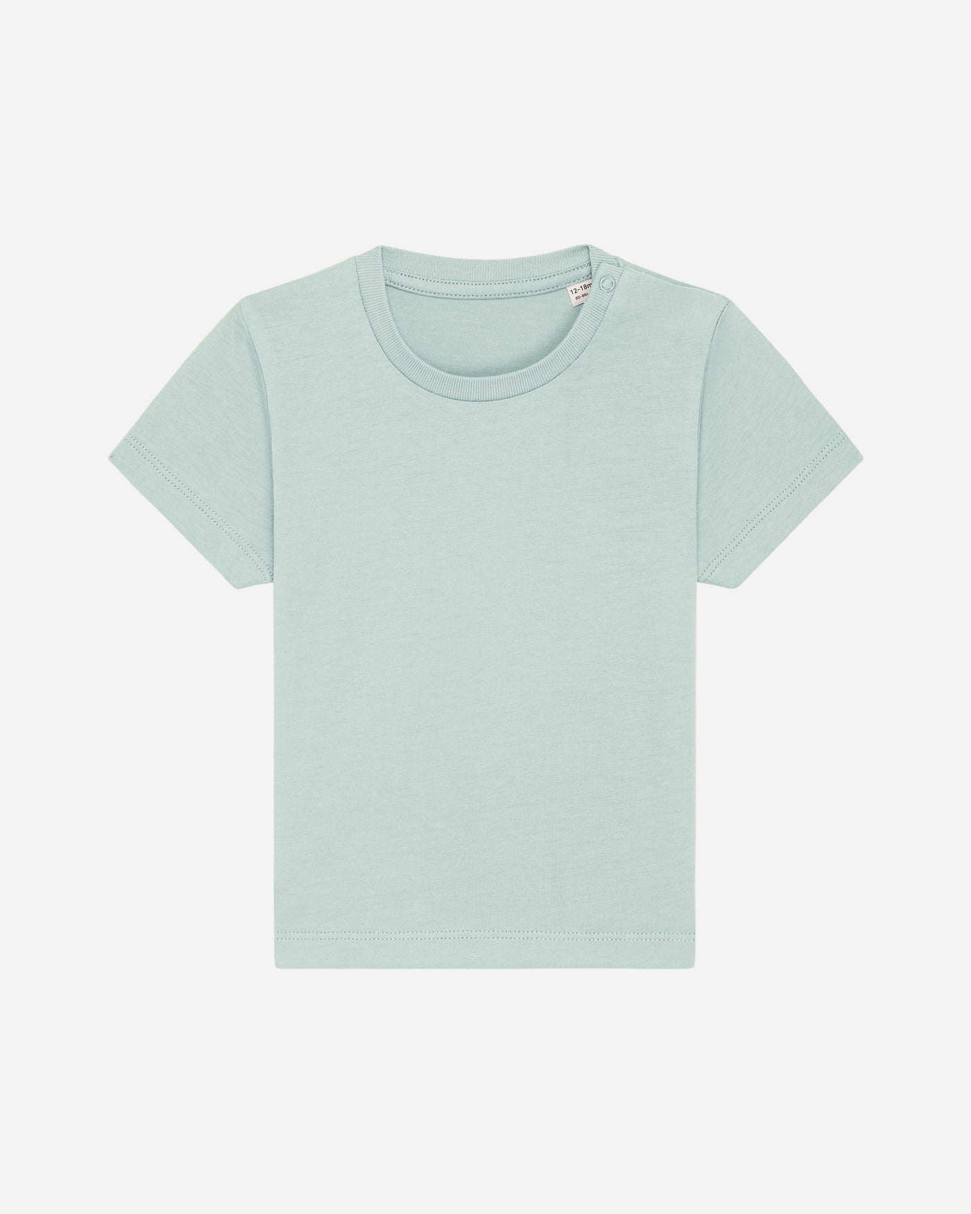 T-shirt bébé Baby Creator porté, coloris Caribbean Blue