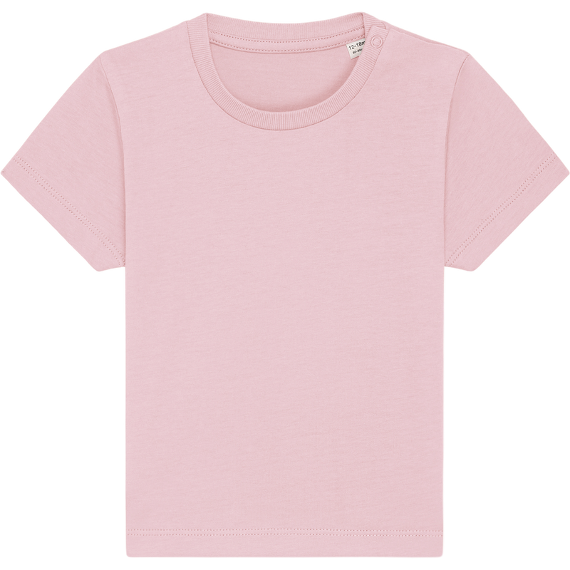 T-shirt bébé Baby Creator à plat, coloris Cotton Pink