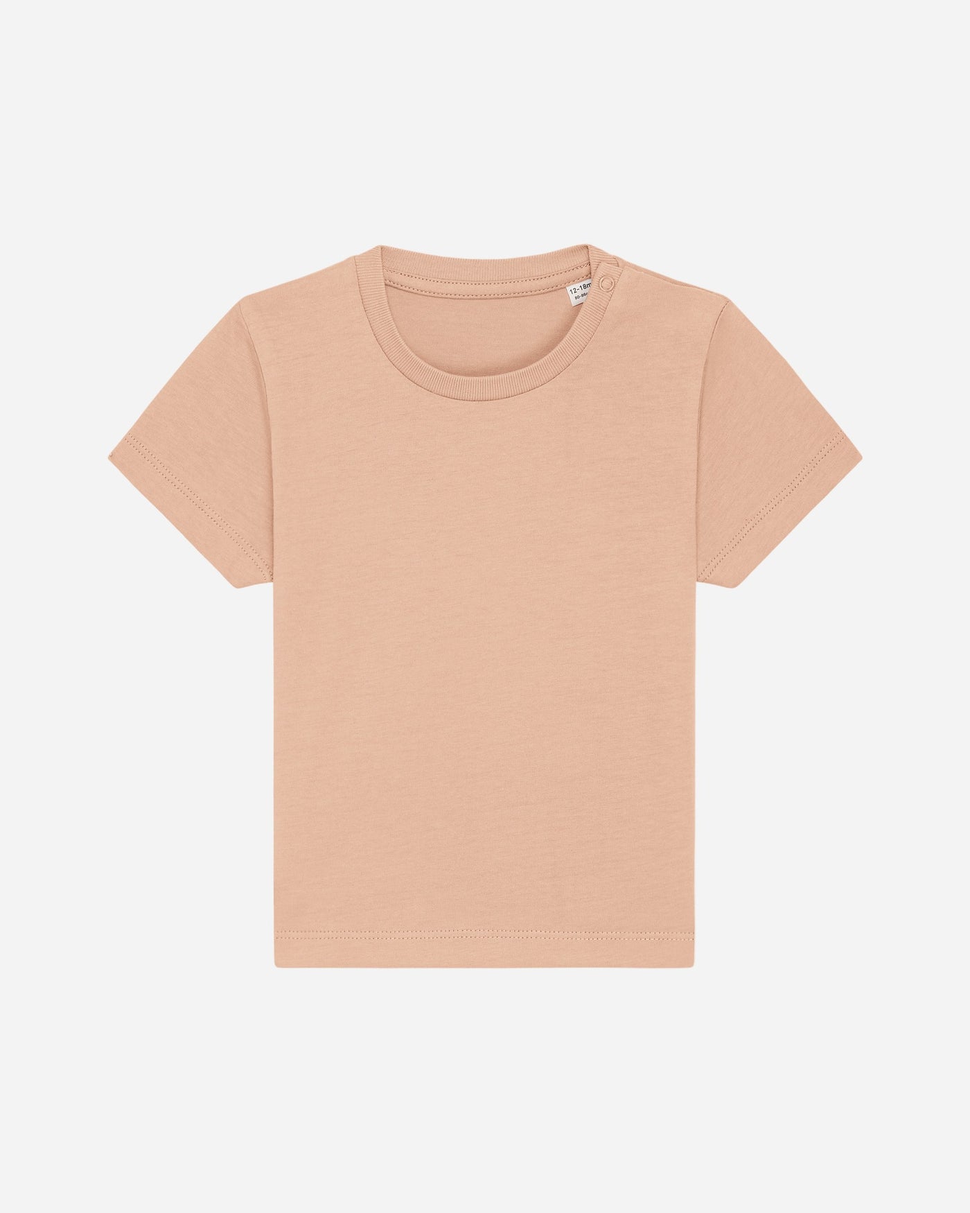 T-shirt bébé Baby Creator porté, coloris Fraiche Peche
